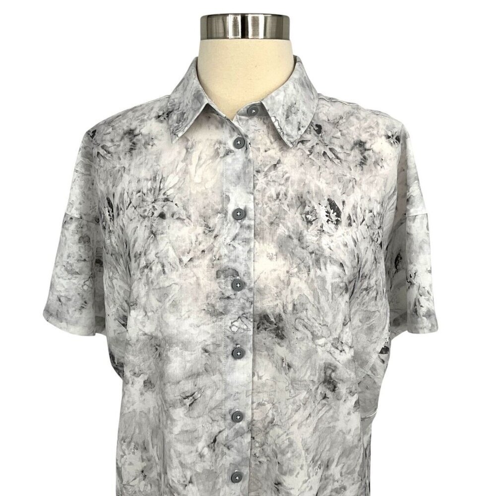 Lululemon Full Day Ahead Short Sleeve Shirt Aquila Rhino Grey Multi Size 4 - Picture 2 of 7